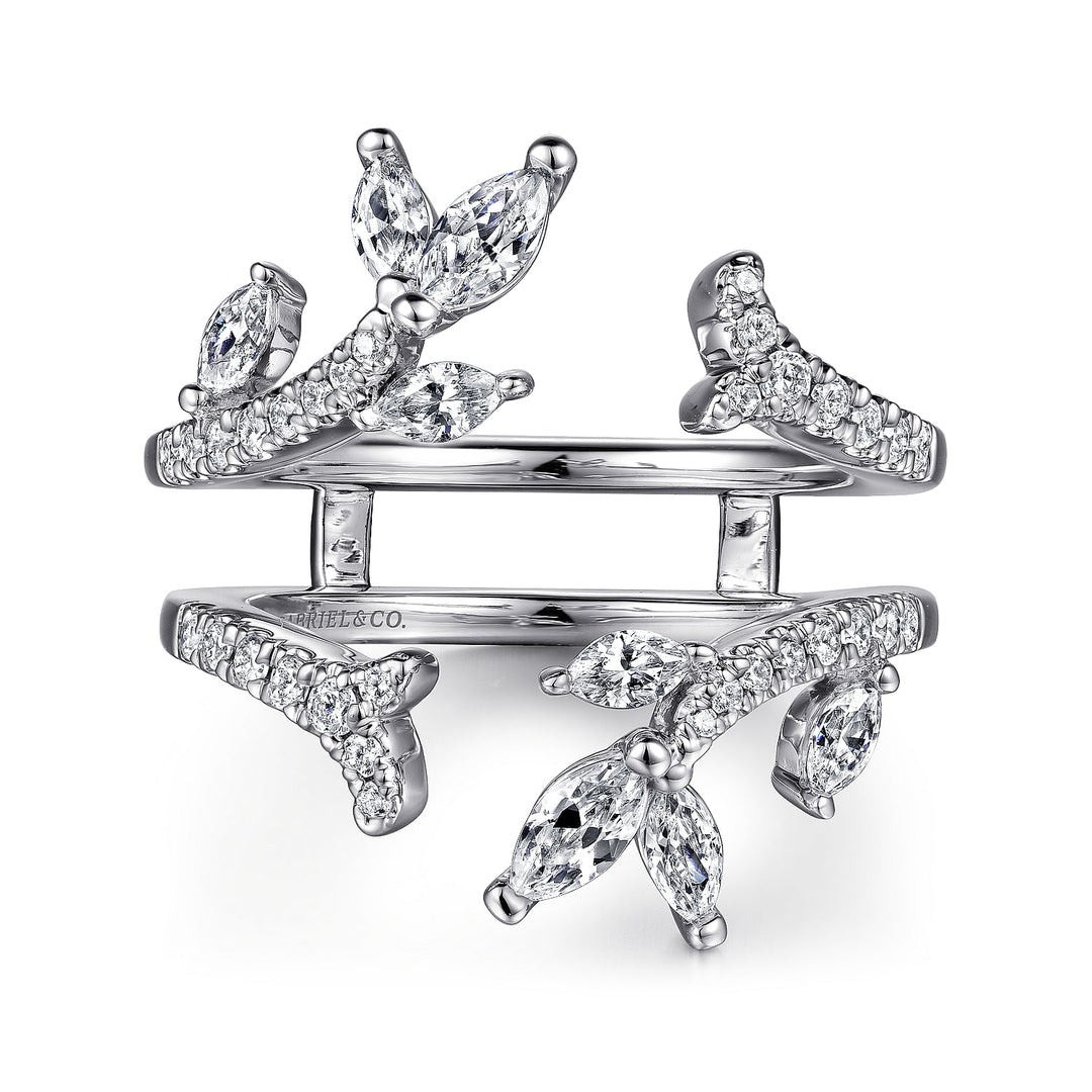 Gabriel & Co. AN12550M W44JJ 14K White  Gold Diamond Ring Enhancer