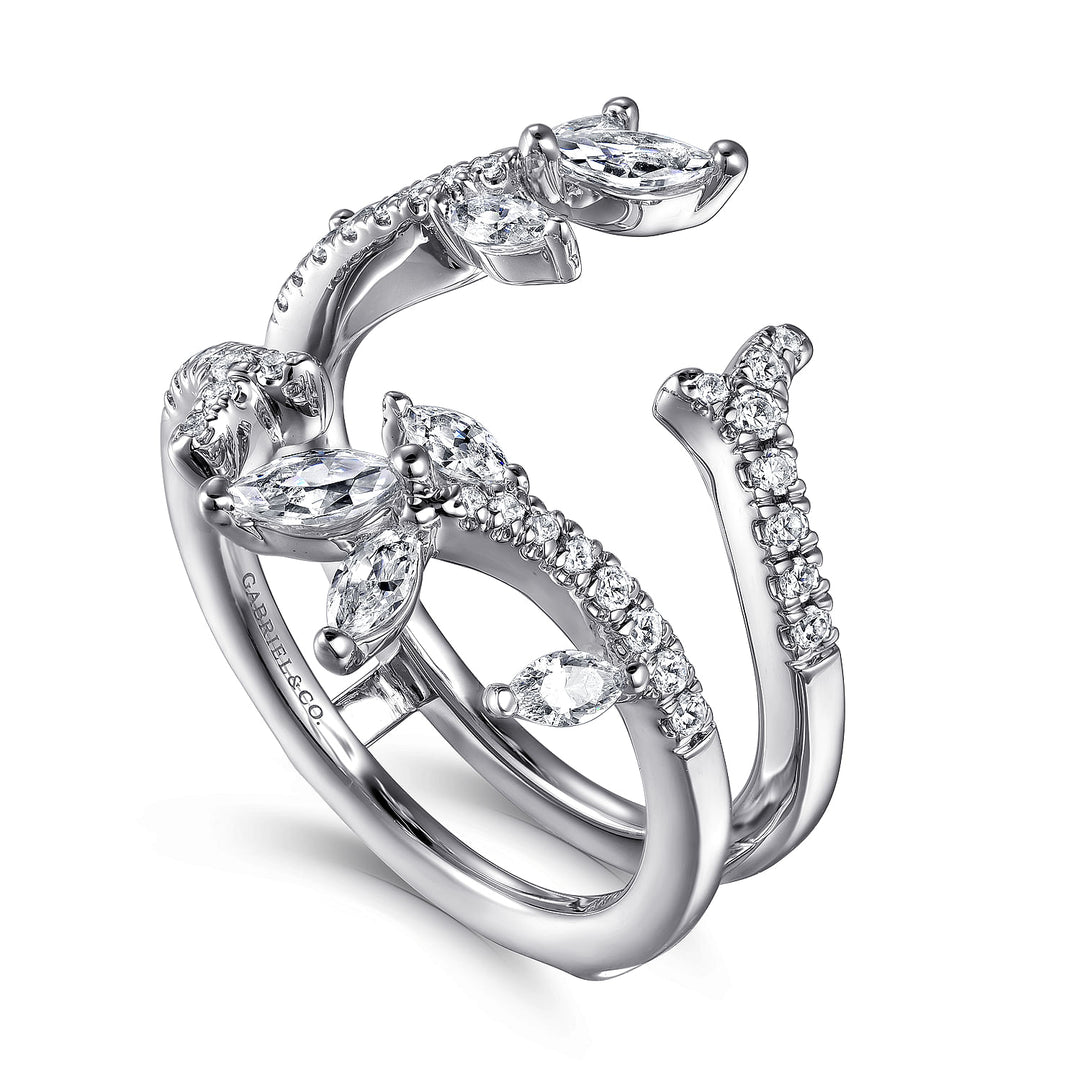 Gabriel & Co. AN12550M W44JJ 14K White  Gold Diamond Ring Enhancer