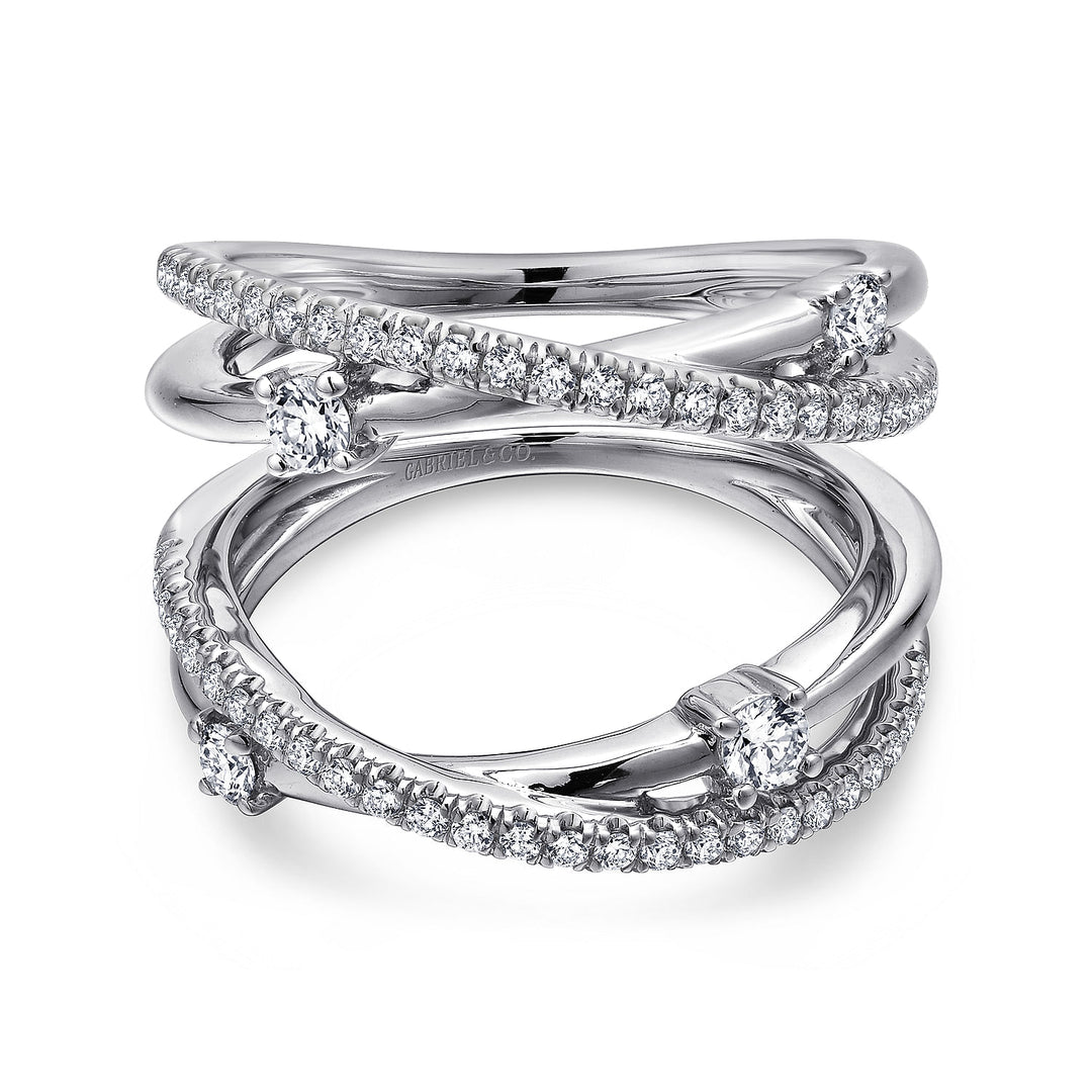 Gabriel & Co. AN12745M W44JJ 14K White Gold Diamond Ring Enhancer