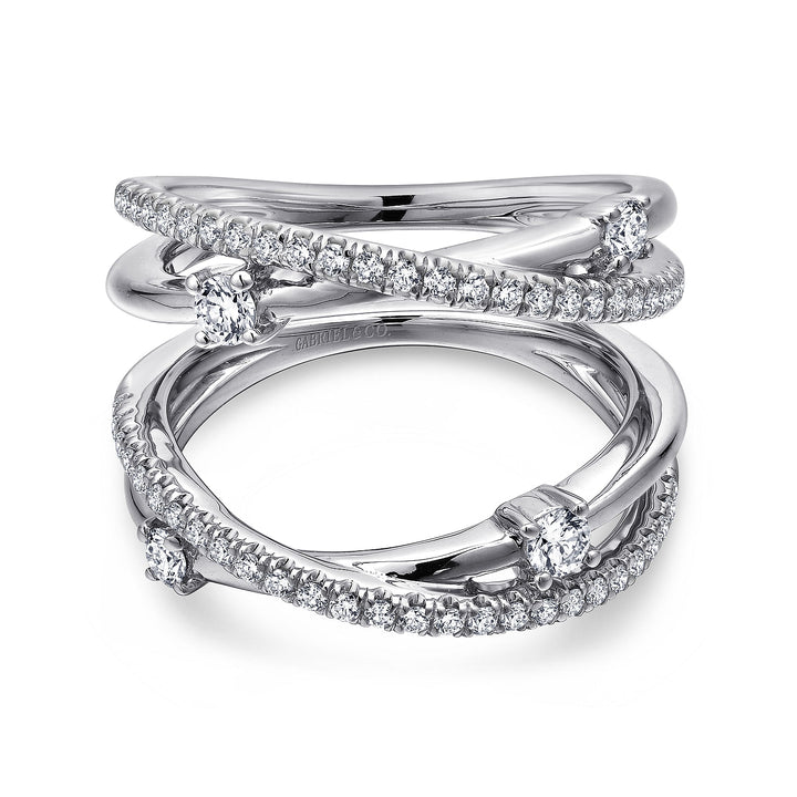 Gabriel & Co. AN12745M W44JJ 14K White Gold Diamond Ring Enhancer