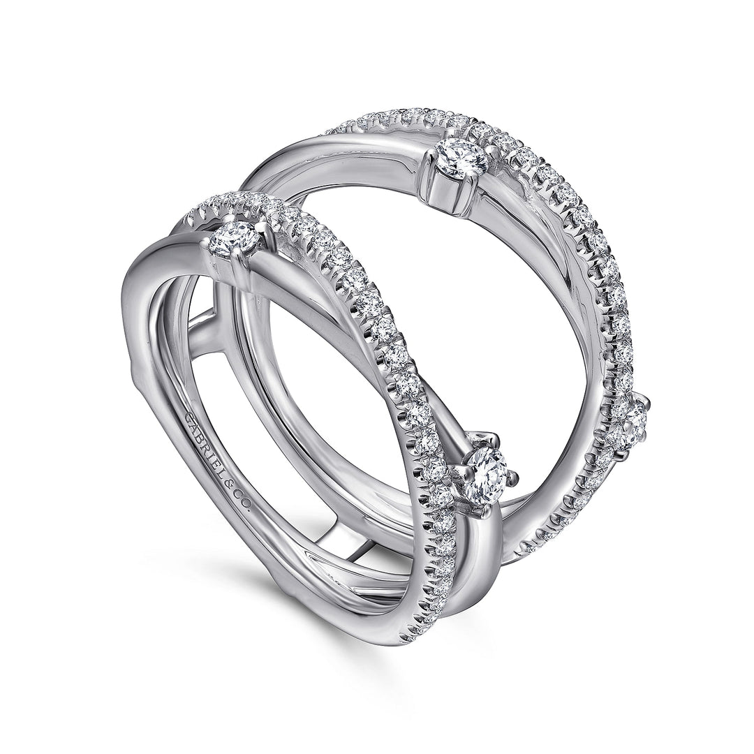 Gabriel & Co. AN12745M W44JJ 14K White Gold Diamond Ring Enhancer