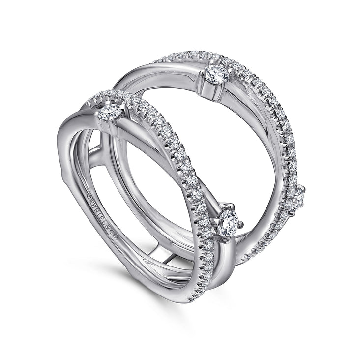 Gabriel & Co. AN12745M W44JJ 14K White Gold Diamond Ring Enhancer