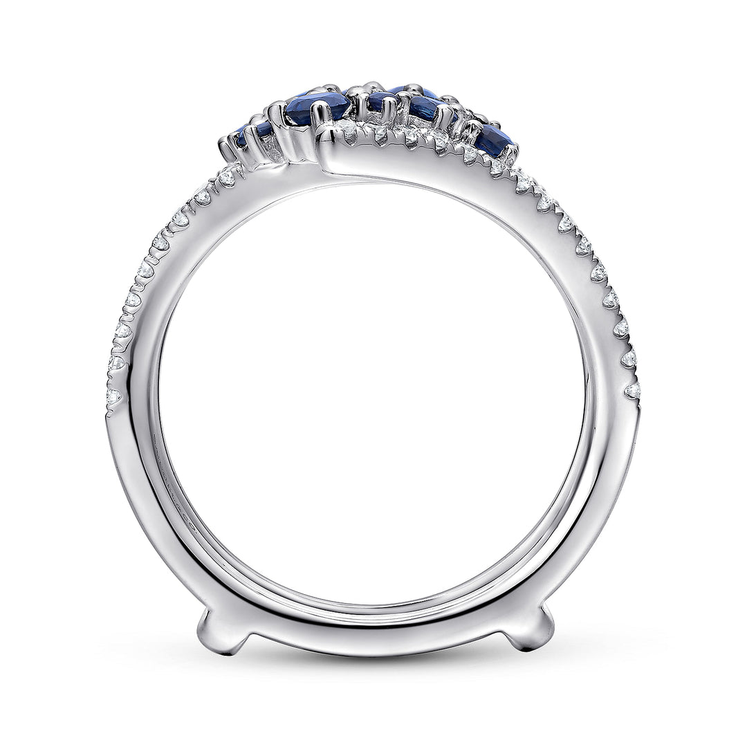 Gabriel & Co. AN12799M W44SA 14K White Gold Sapphire and Diamond Ring Enhancer