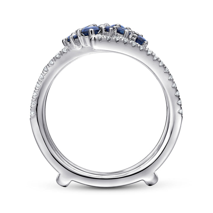Gabriel & Co. AN12799M W44SA 14K White Gold Sapphire and Diamond Ring Enhancer