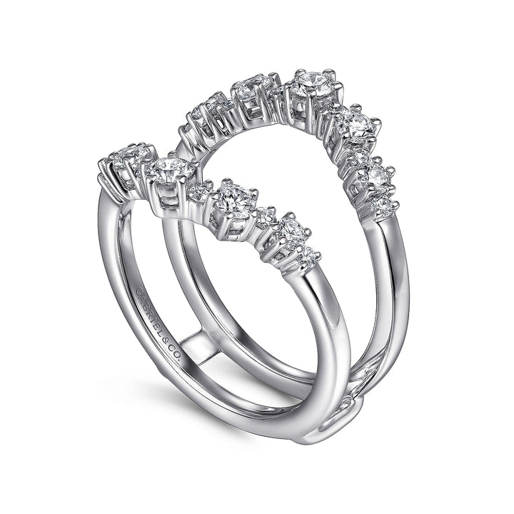 Gabriel & Co. AN14746L W44JJ 14K White Gold Diamond Ring Enhancer