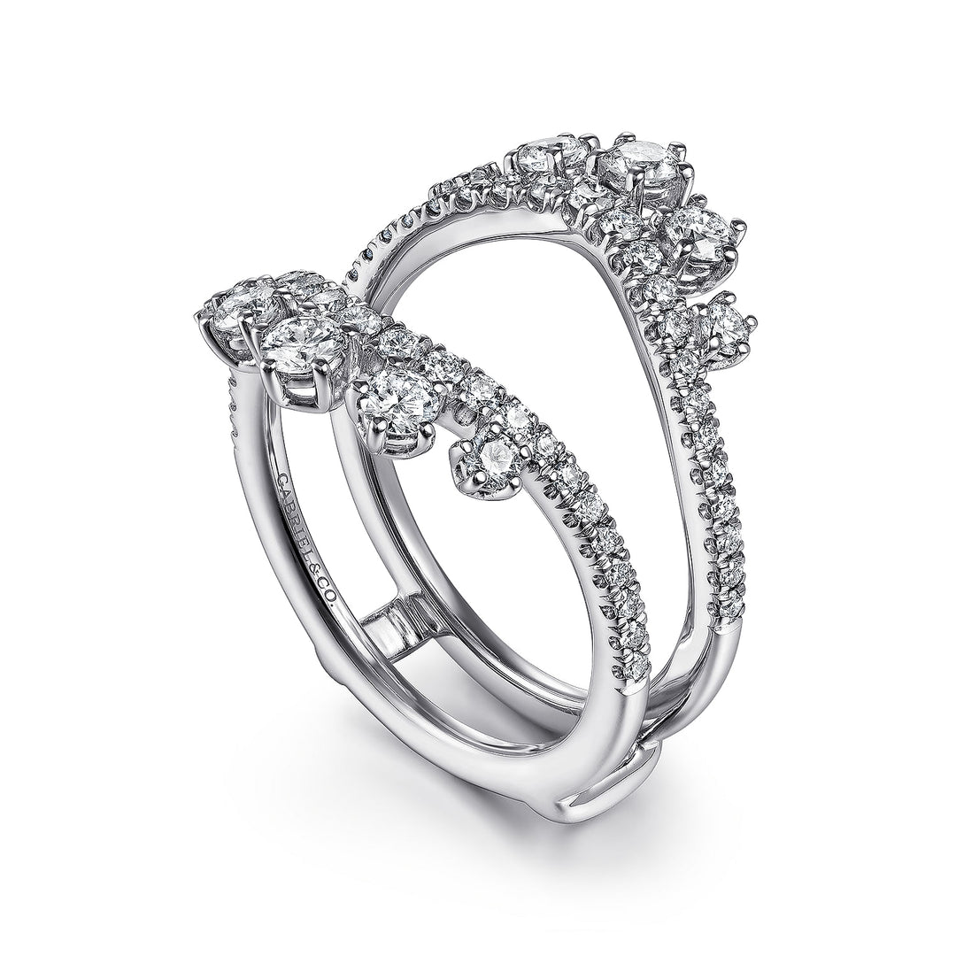 Gabriel & Co. AN14748M W44JJ 14K White Gold Diamond Ring Enhancer