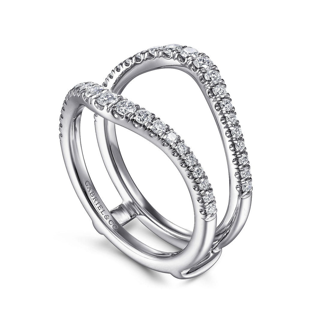 Gabriel & Co. AN14749M W44JJ 14K White Gold Diamond Ring Enhancer