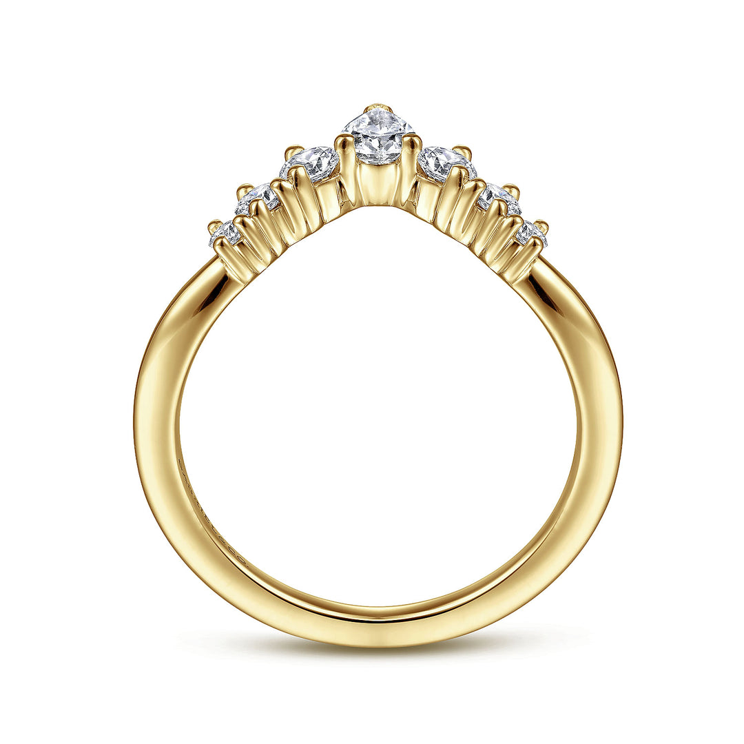 Gabriel & Co. AN15303Y44JJ 14K Yellow Gold Diamond Anniversary Band