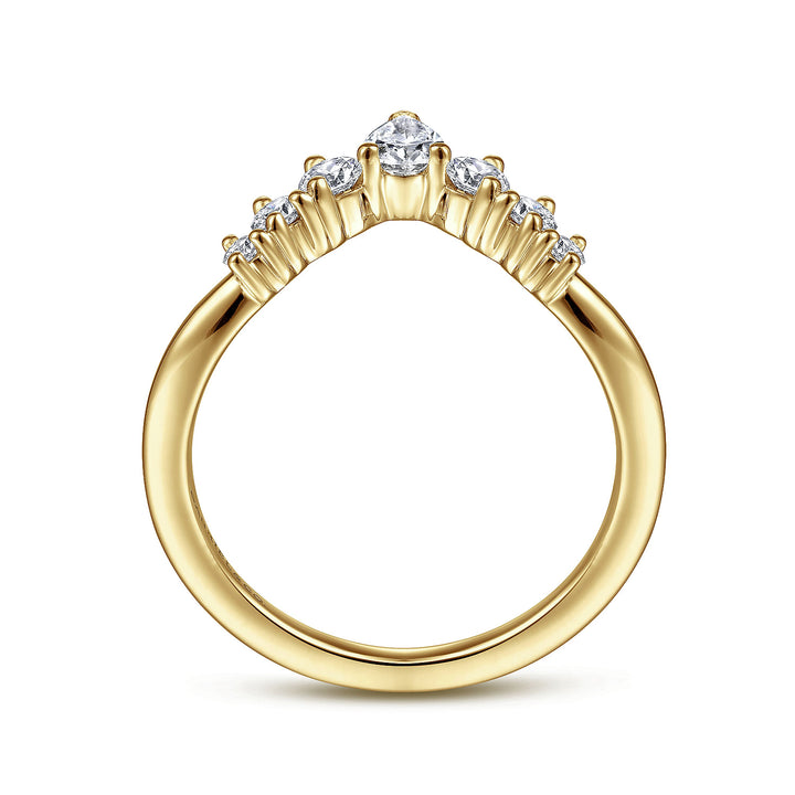 Gabriel & Co. AN15303Y44JJ 14K Yellow Gold Diamond Anniversary Band