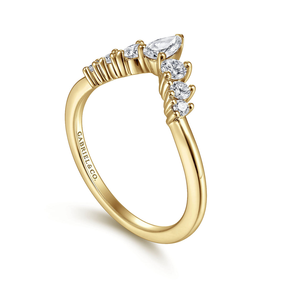 Gabriel & Co. AN15303Y44JJ 14K Yellow Gold Diamond Anniversary Band