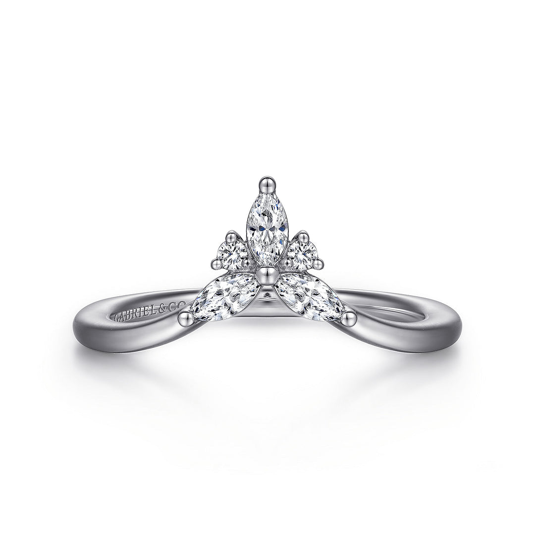 Gabriel & Co. AN15554W44JJ 14K White Gold Diamond Anniversary Band