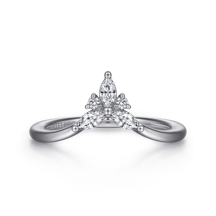 Gabriel & Co. AN15554W44JJ 14K White Gold Diamond Anniversary Band