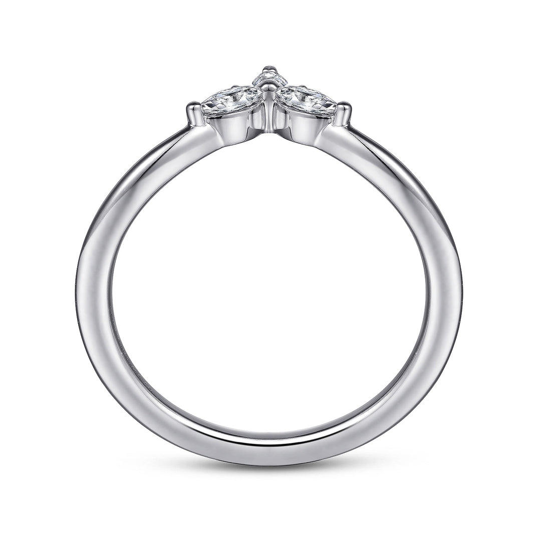 Gabriel & Co. AN15554W44JJ 14K White Gold Diamond Anniversary Band
