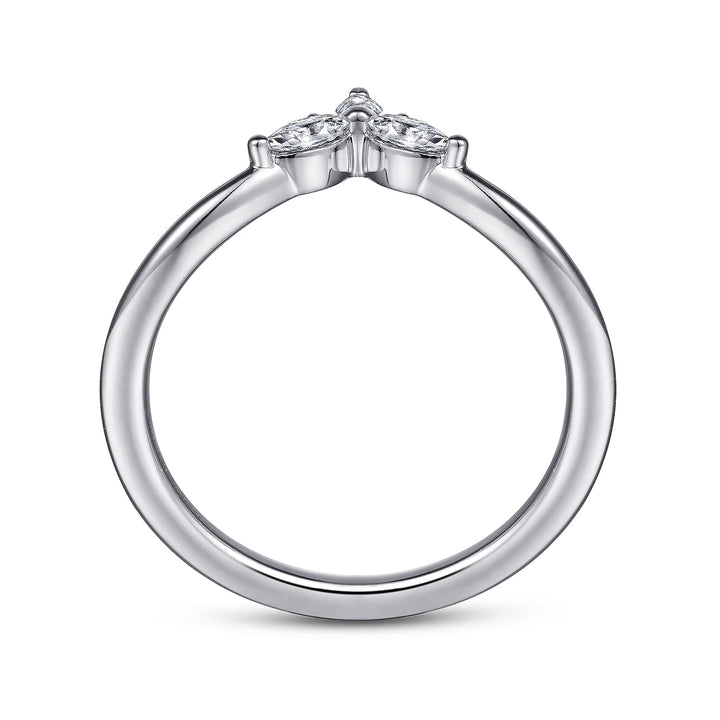 Gabriel & Co. AN15554W44JJ 14K White Gold Diamond Anniversary Band