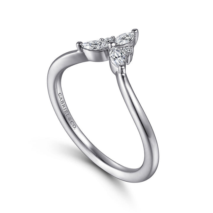Gabriel & Co. AN15554W44JJ 14K White Gold Diamond Anniversary Band
