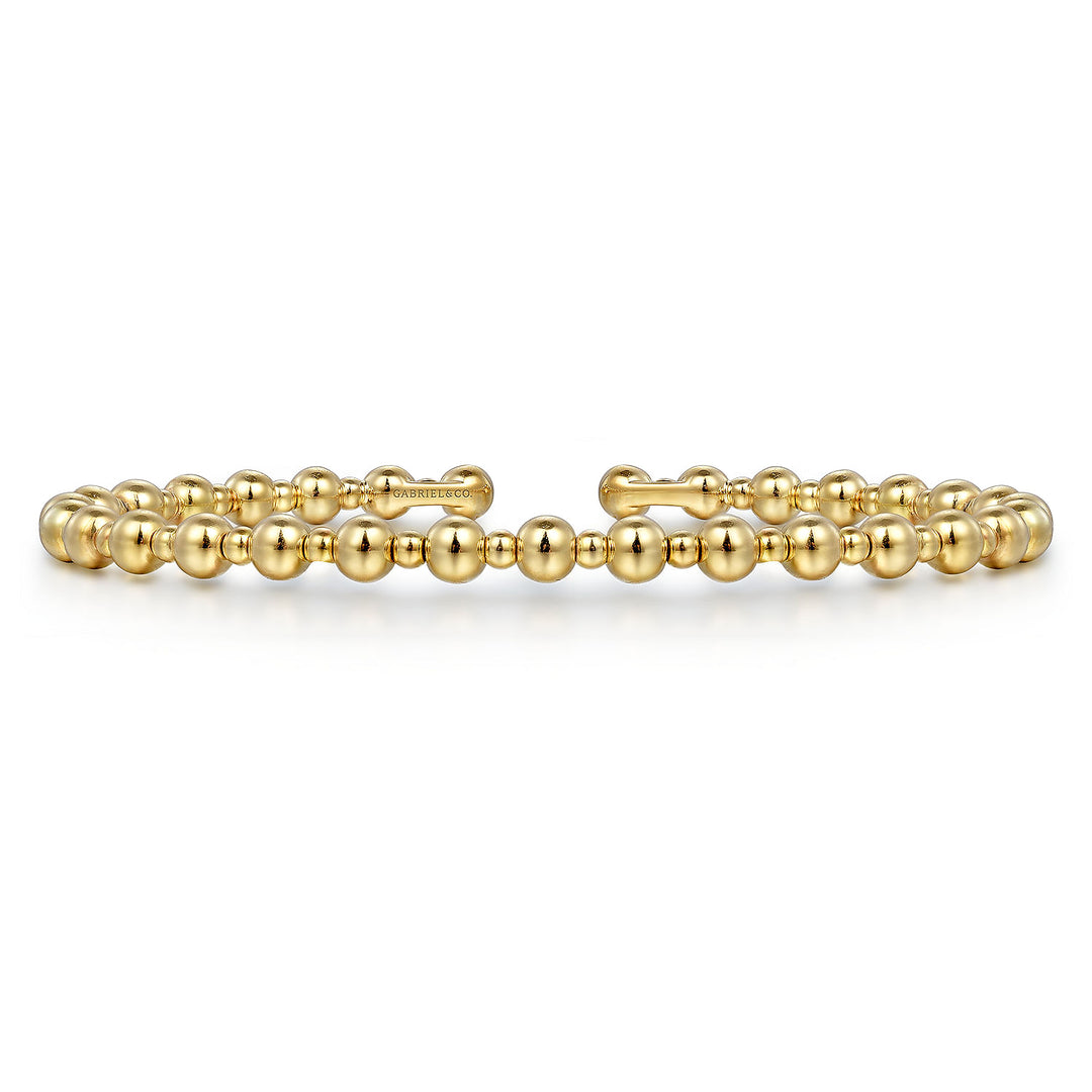 Gabriel & Co. BG4602 62Y4JJJ 14K Yellow Gold Bujukan Open Bangle