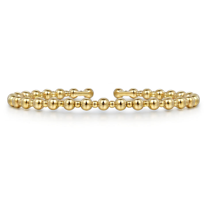 Gabriel & Co. BG4602 62Y4JJJ 14K Yellow Gold Bujukan Open Bangle