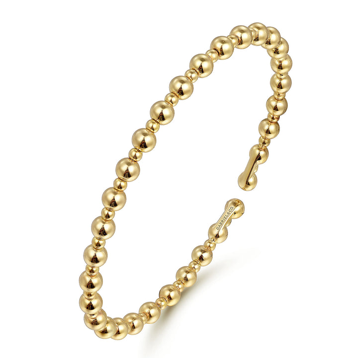 Gabriel & Co. BG4602 62Y4JJJ 14K Yellow Gold Bujukan Open Bangle