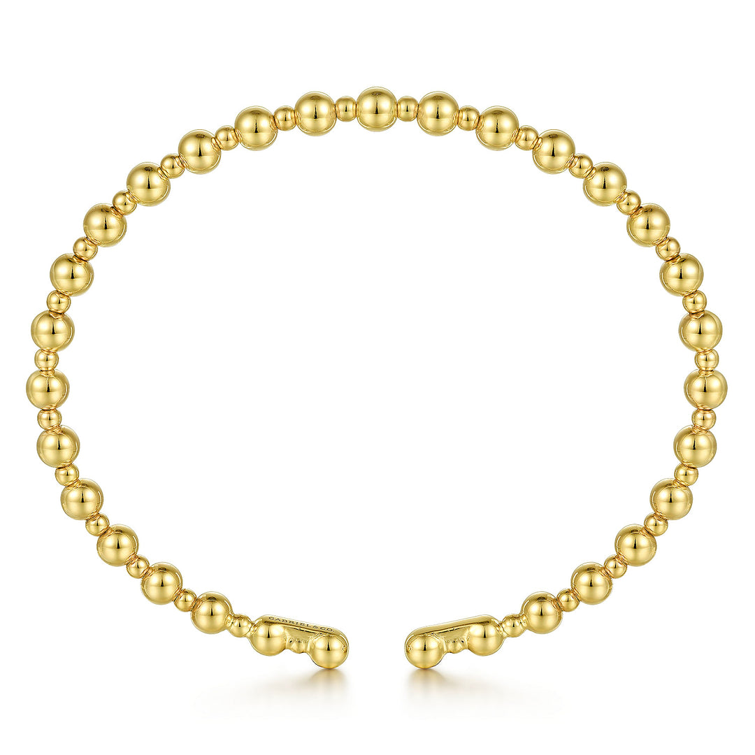 Gabriel & Co. BG4602 62Y4JJJ 14K Yellow Gold Bujukan Open Bangle