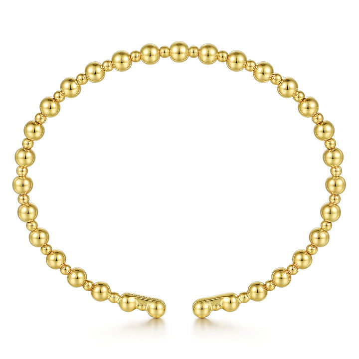 Gabriel & Co. BG4602 62Y4JJJ 14K Yellow Gold Bujukan Open Bangle