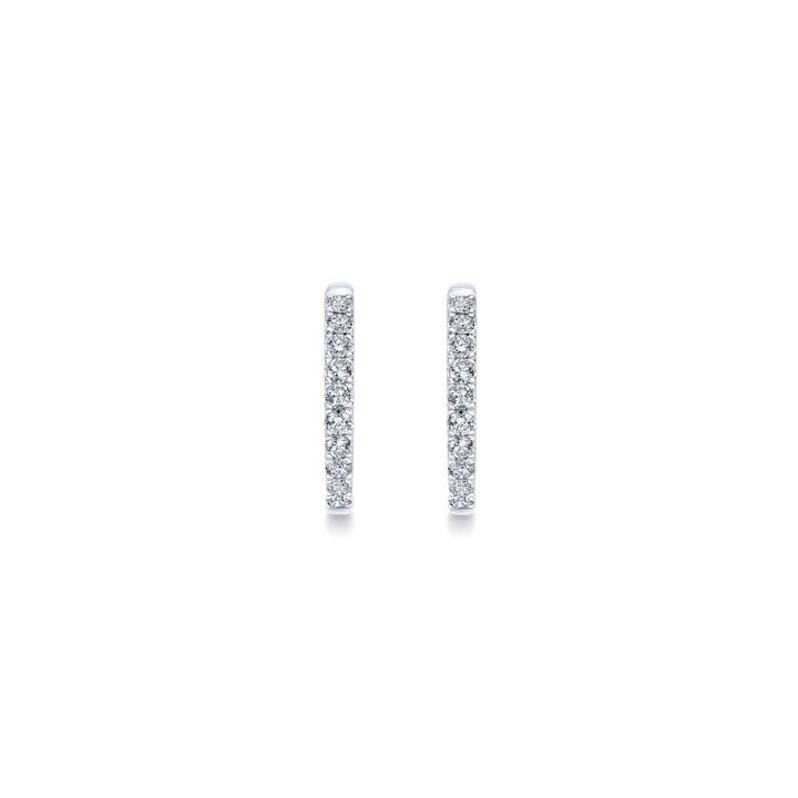 Gabriel & Co. EG10857W45JJ 14K White Gold Tiger Claw Set 20mm Round Inside Out Diamond Hoop Earrings