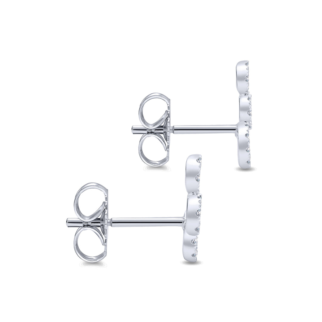 Gabriel & Co. EG13179W45JJ 14K White Gold Triple Round Loop Diamond Stud Earrings