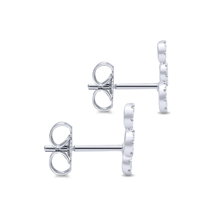 Gabriel & Co. EG13179W45JJ 14K White Gold Triple Round Loop Diamond Stud Earrings