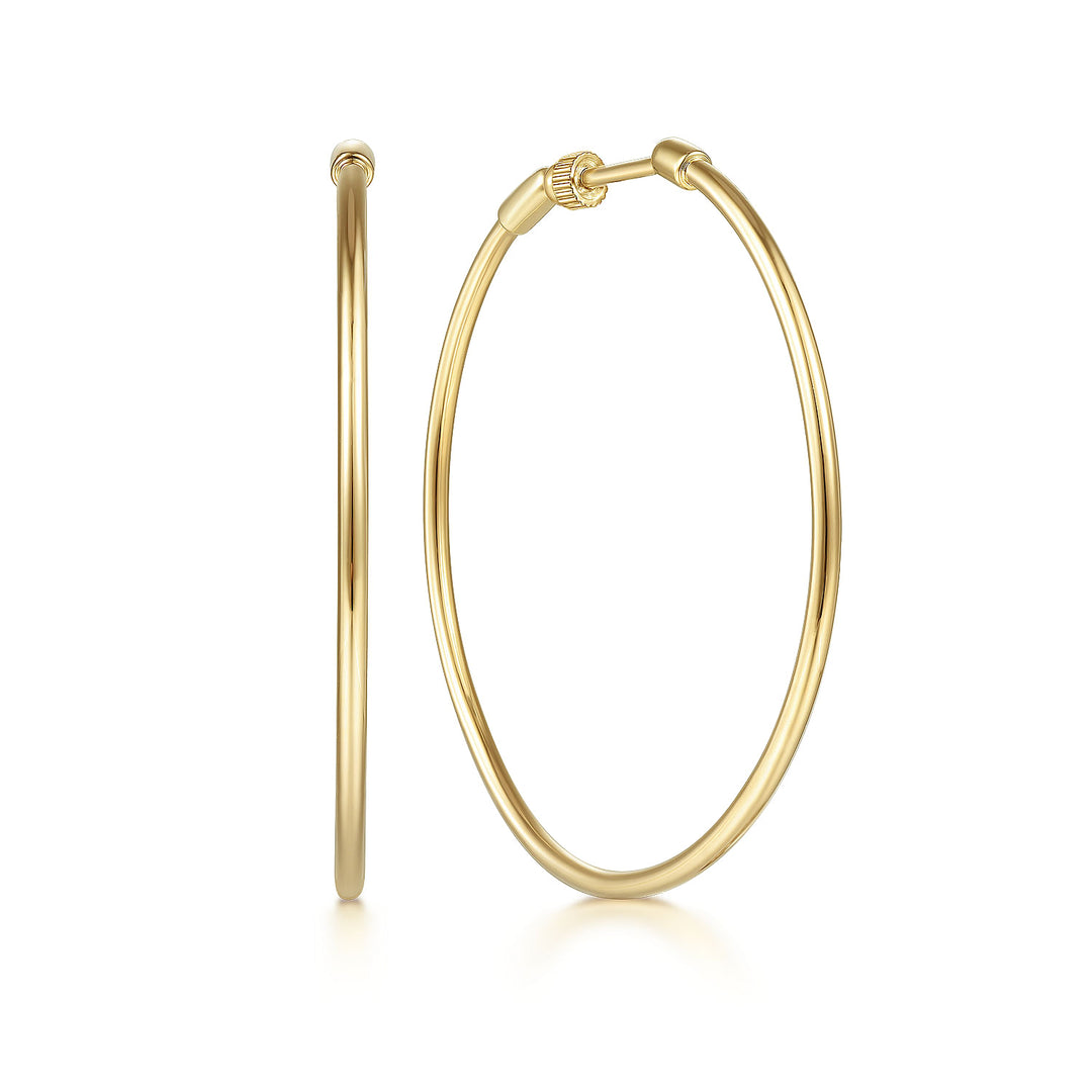 Gabriel & Co. EG13603Y4JJJ 14K Yellow Gold 40mm Round Classic Hoop Earrings