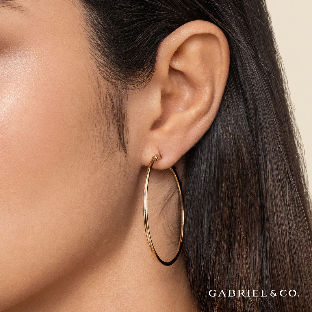 Gabriel & Co. EG13603Y4JJJ 14K Yellow Gold 40mm Round Classic Hoop Earrings