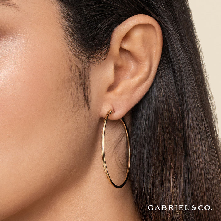 Gabriel & Co. EG13603Y4JJJ 14K Yellow Gold 40mm Round Classic Hoop Earrings