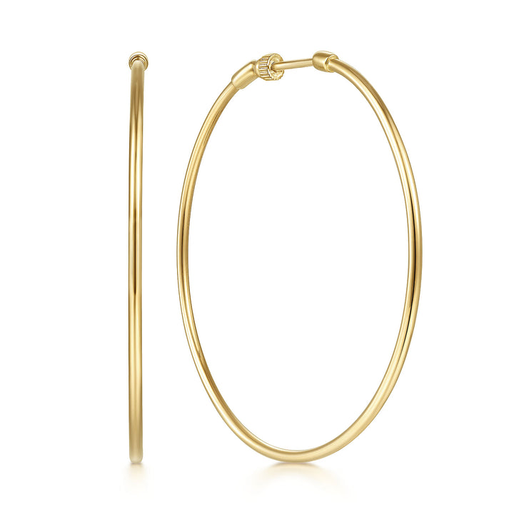 Gabriel & Co. EG13604Y4JJJ 14K Yellow Gold 50mm Round Classic Hoop Earrings