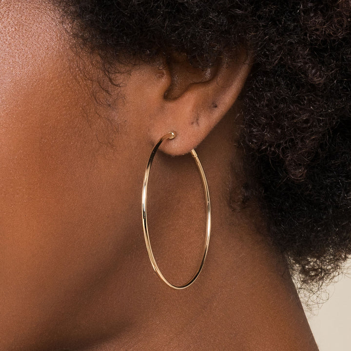 Gabriel & Co. EG13604Y4JJJ 14K Yellow Gold 50mm Round Classic Hoop Earrings