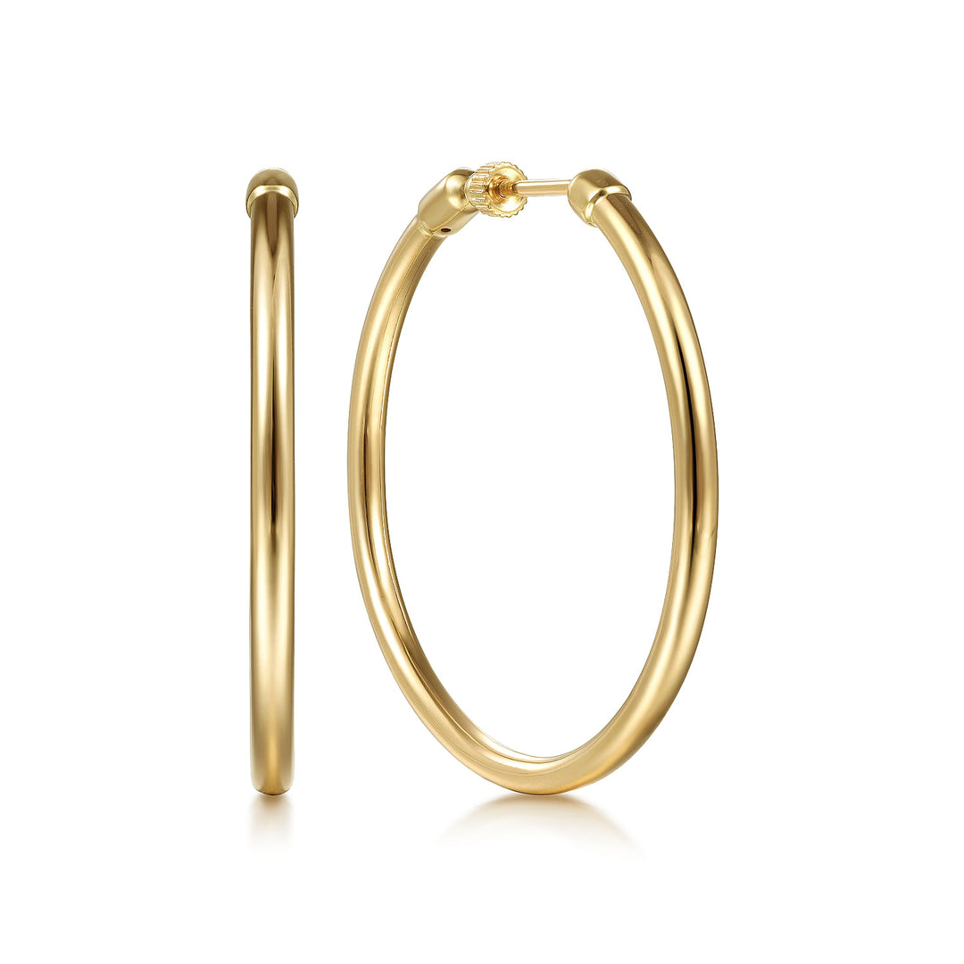 Gabriel & Co. EG14099Y4JJJ 14K Yellow Gold 40MM Round Classic Hoop Earrings