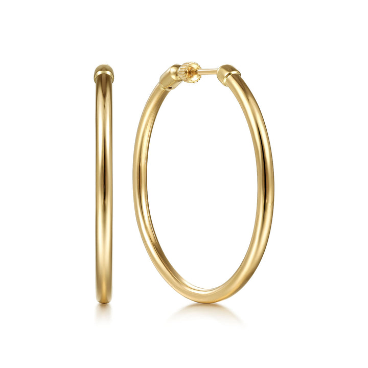 Gabriel & Co. EG14099Y4JJJ 14K Yellow Gold 40MM Round Classic Hoop Earrings