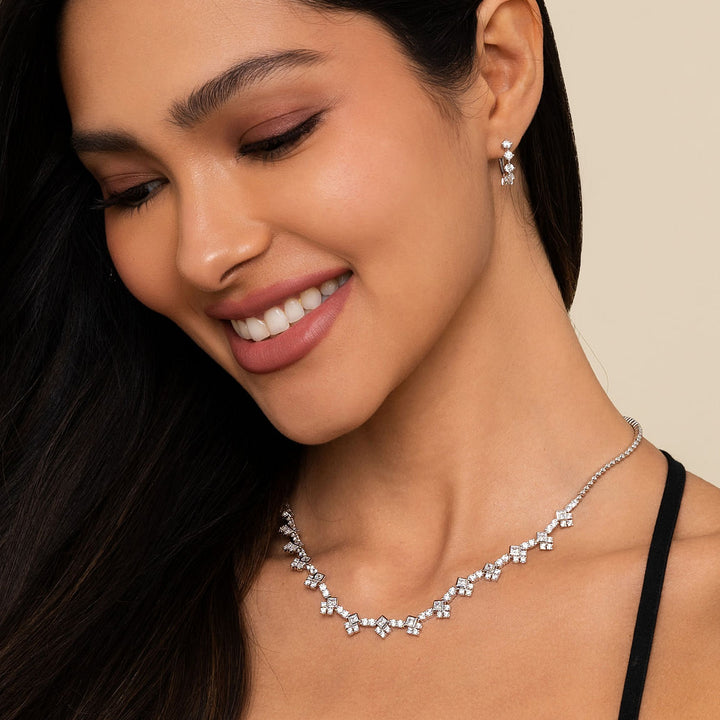 Gabriel & Co. EG14241W45JJ 14K White Gold 15mm Diamond Huggies