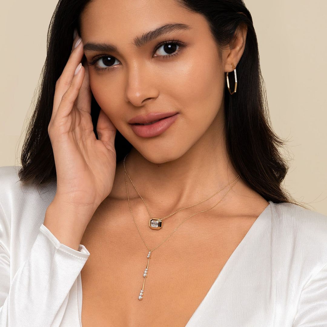 Gabriel & Co. EG14280Y45JJ 14K Yellow Gold 30MM Classic Diamond Hoop Earrings