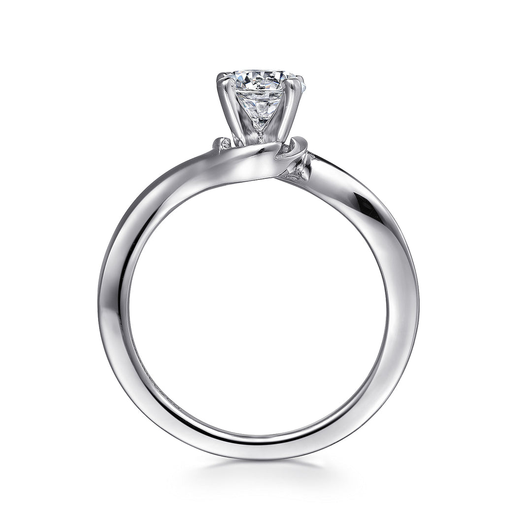 Gabriel & Co. ER11588R3W4JJJ 14K White Gold Round Diamond Engagement Ring