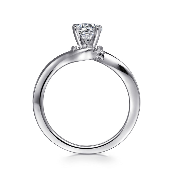 Gabriel & Co. ER11588R3W4JJJ 14K White Gold Round Diamond Engagement Ring