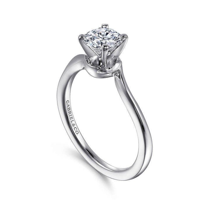 Gabriel & Co. ER11588R3W4JJJ 14K White Gold Round Diamond Engagement Ring