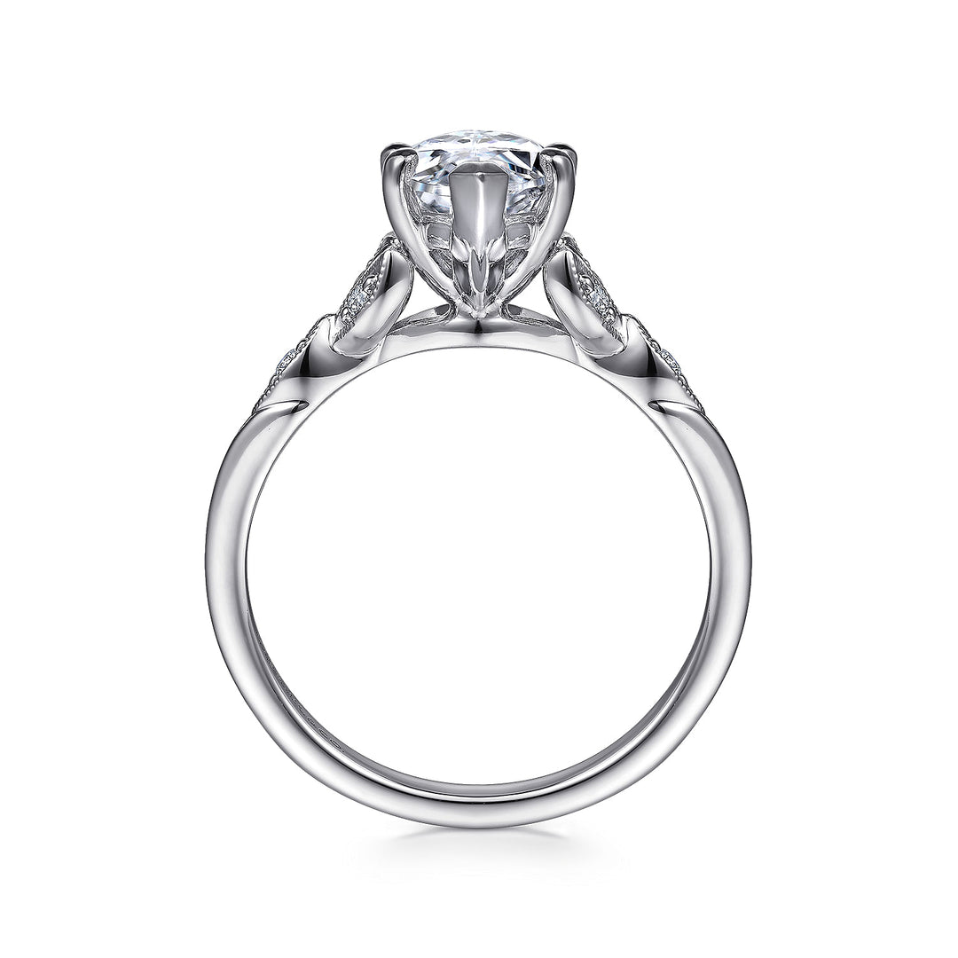 Gabriel & Co. ER11721M6W44JJ 14K White Gold Marquise Shape Diamond Engagement Ring