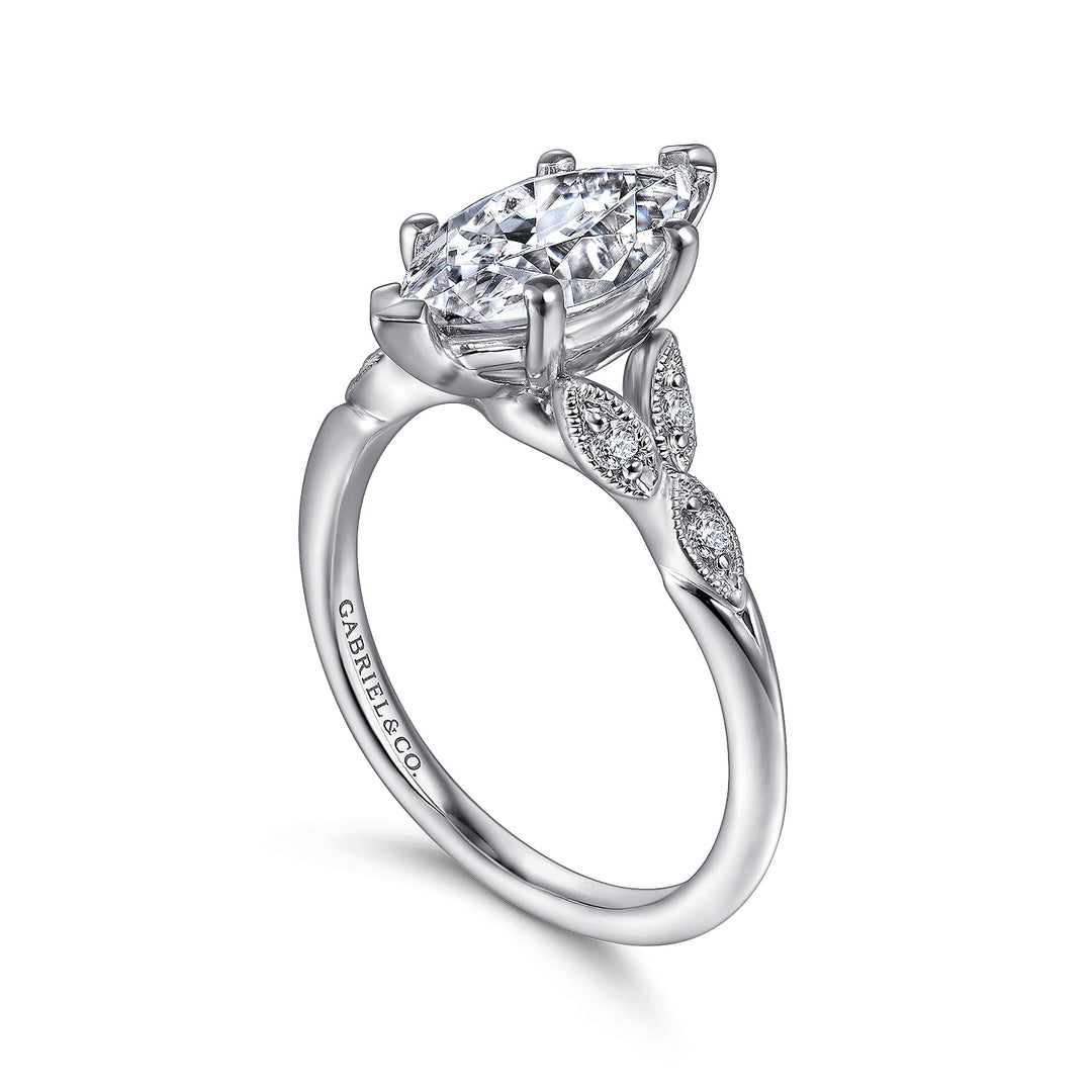 Gabriel & Co. ER11721M6W44JJ 14K White Gold Marquise Shape Diamond Engagement Ring