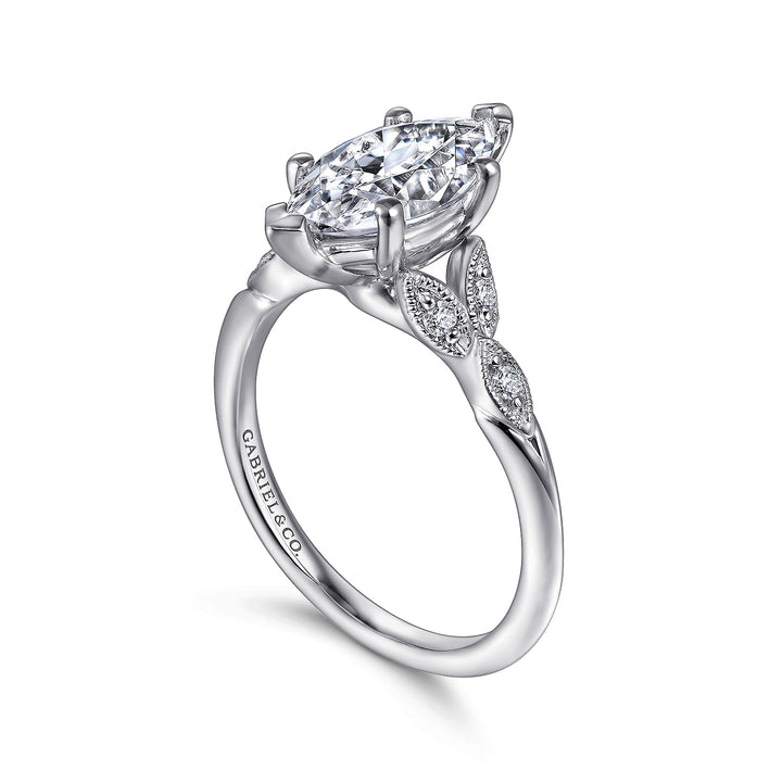 Gabriel & Co. ER11721M6W44JJ 14K White Gold Marquise Shape Diamond Engagement Ring