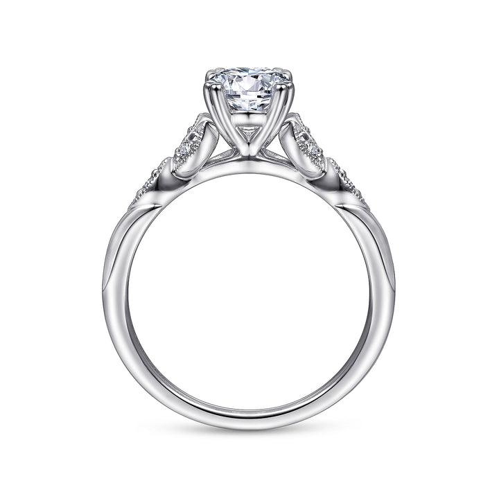 Gabriel & Co. ER11721O4W44JJ 14K White Gold Oval Diamond Engagement Ring
