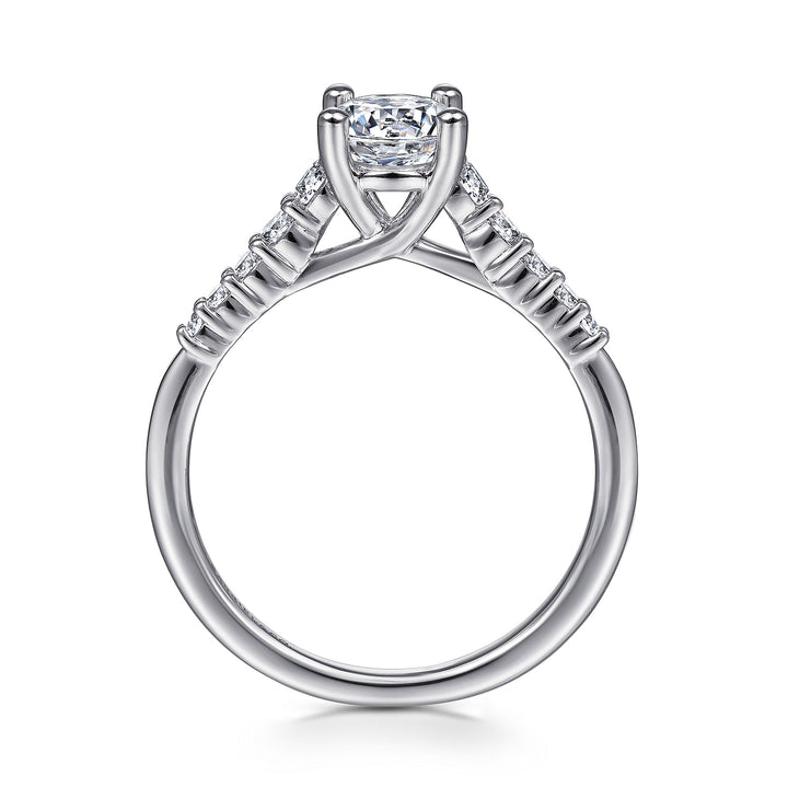 Gabriel & Co. ER11755R3W44JJ 14K White Gold Round Diamond Engagement Ring