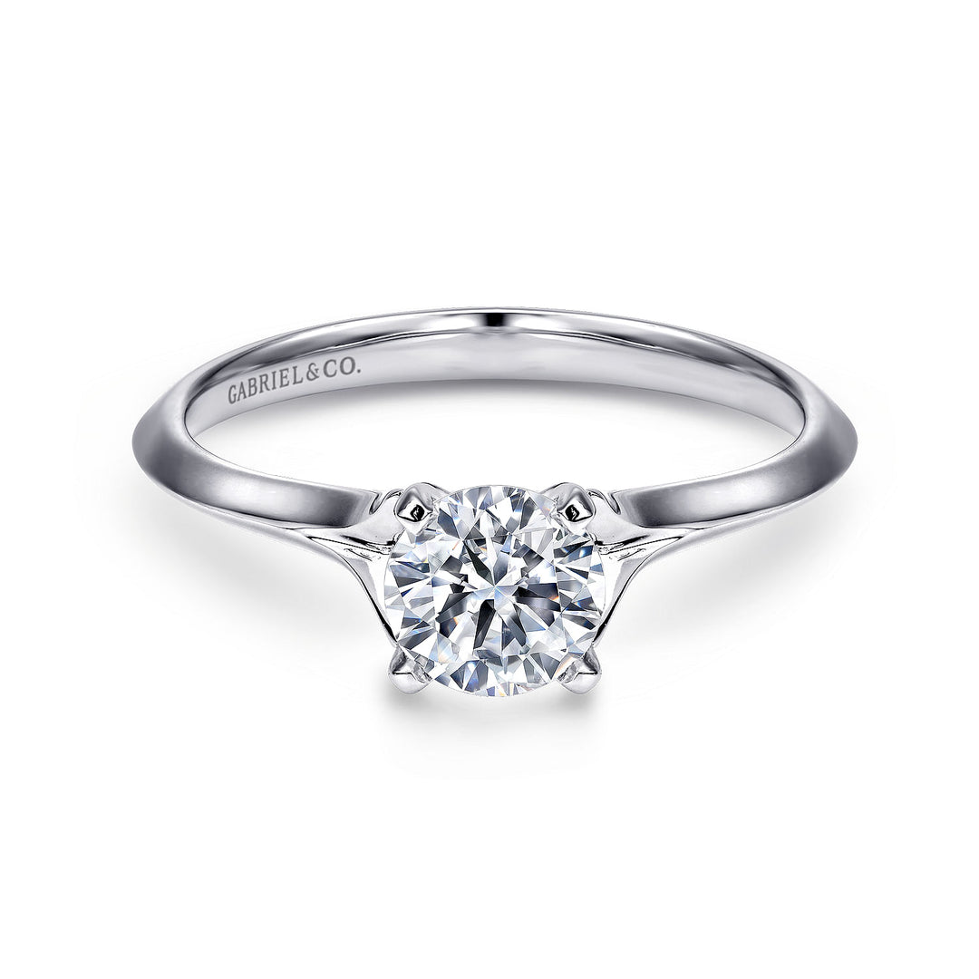 Gabriel & Co. ER11832R3W4JJJ 14K White Gold Round Diamond Engagement Ring