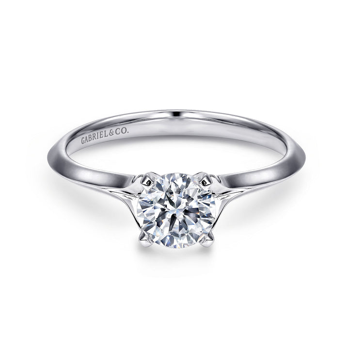 Gabriel & Co. ER11832R3W4JJJ 14K White Gold Round Diamond Engagement Ring