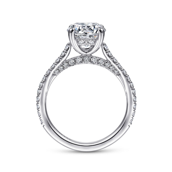 Gabriel & Co. ER14996R8W83JJ 18K White Gold Round Diamond Engagement Ring
