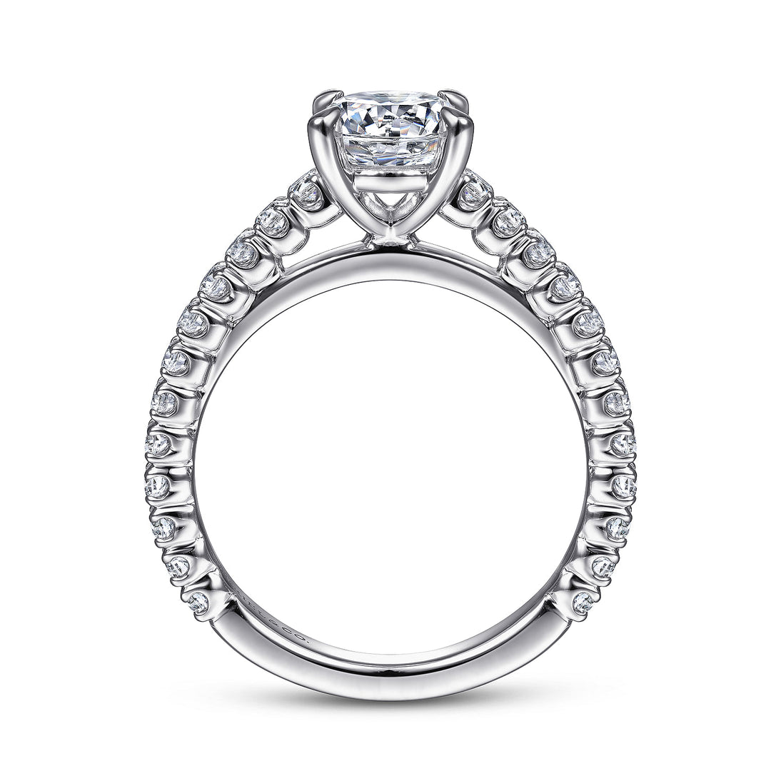 Gabriel & Co. ER15269R4W44JJ 14K White Gold Round Diamond Engagement Ring
