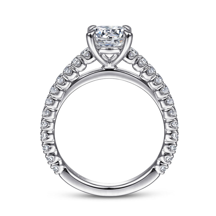 Gabriel & Co. ER15269R4W44JJ 14K White Gold Round Diamond Engagement Ring