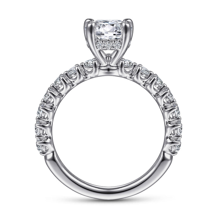 Gabriel & Co. ER15277R4W44JJ 14K White Gold Round Diamond Engagement Ring